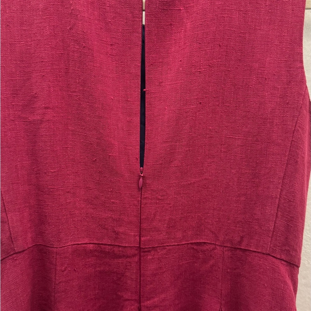 RARE The Pockets Project Bonbon Linen Dress Peony Classic Minimalist Style Large - Picture 7 of 8